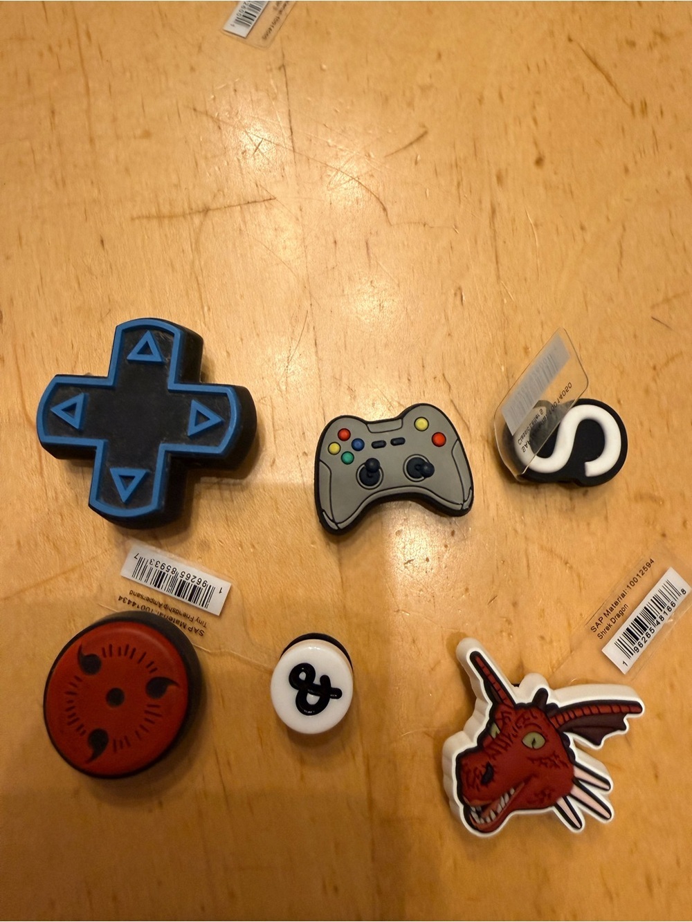 CROCS Jibbitz Gamer & Character Shoe Charms in Black, Blue, Red, Gray, White